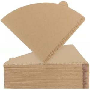 200 Count Coffee Filter, Unbleached Cone Filters for 2-4 Cup Brewers, Biodegradable and Chemical-Free Coffee Filters for Home, Travel & Office (Size #2)