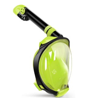 Greatever G2 Full Face Snorkel Mask with Latest Dry Top System,Foldable 180 Degree Panoramic View Snorkeling Mask with Camera Mount,Safe Breathing,Anti-Leak&Anti-Fog (Large/ X-Large, Orange)