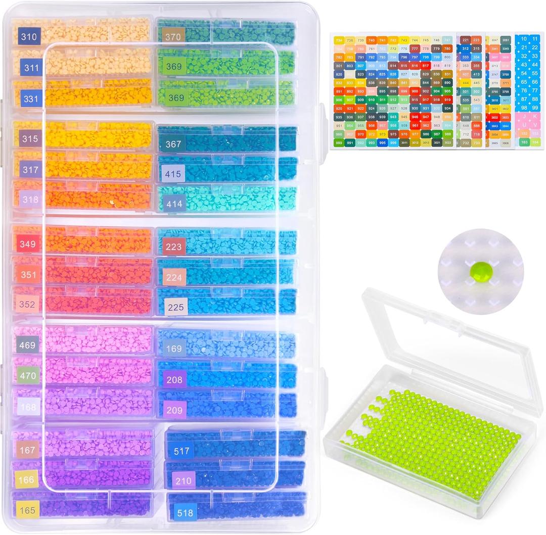 30PCS 2-in-1 Diamond Art Storage Trays with Lids, Convex Bottom Diamond Painting Storage Organizer Set, Spill-Proof DIY Craft Supplies for Sorting & Line-Up, Perfect ChristmasGift for Crafters