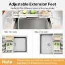 SNTD Dish Drying Rack - Extendable Dish Rack, Large Sink Drying Dish Drainer for Kitchen Counter, Stainless Steel Dish Strainer with Utensil Holder (White)