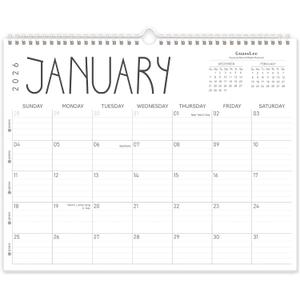 GuassLee Wall Calendar 2026, 2026 Calendar Wall from Jan. 2026 to Dec 2026, 14" X 11" Paper Monthly Planner Wall Hanging Calendar with Thick Paper for Office Home Planning & Organizing
