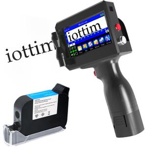 Upgrade Handheld Inkjet Printer, Ink Jet Printer for Text QRCode Barcode Date Time Logo Batch Number Print on Metal Wood Glass Cloth Carton Plastic (Handheld Inkjet Printer)