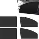Downhill 4 PCS Car Side Window Sun Shades, Sun Protection Breathable Privacy Protection Car Window Sun Shades, Heat Insulation Magnetic Suction Installation Protector, for Most Cars SUV Camper (Black)