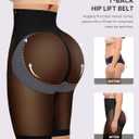 SHAPELLX Butt Lifting Shapewear for Women Tummy Control Body Shaper Faja Shorts High Waisted Girdle Mesh Compression Panties (Black, S)