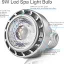 Led Spa Light Bulb 9W 120V, Bright 900LM Daylight White 6000K E26 Base LED Pool Light Bulb SPA Swimming Pool Replacement for 80W-250W Traditional Light