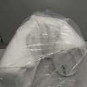 AllSett Health Large Half Moon Bolster Pillow for Legs, Knees, Lower Back and Head, Lumbar Support Pillow for Bed, Sleeping | Semi Roll for Ankle and Foot Comfort - Machine Washable Cover, White