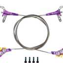 Hydraulic Disc Brake Set, Left Front 1110mm & Right Rear 1610mm, 4 Piston Bike Brakes Set Compatible with Talaria XXX/Talaria Sting MX3/Surron Light Bee X/R MX4/Segway X160 X260/79Bike(Purple)