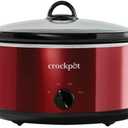 7-Quart Manual Slow Cooker, Red Stainless Steel, Enjoy Healthy, Delicious Meals Without Cleaning Up More Than One Pot