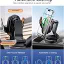 Wireless Car Charger, ESSAGER 15W Fast Charging Car Phone Holder Mount Auto Clamping Cell Phone Stand for iPhone 15 14 13 12 11 Pro Max, Samsung Galaxy S23 S22 S21