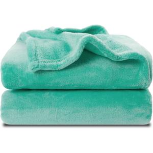 NANPIPER Fleece Blankets Super Soft Flannel Fuzzy Blanket for Bed Couch Luxury Cozy Plush Microfiber Blanket-Twin Size Lake Blue