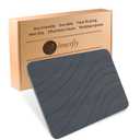 Innerfly Stone Bath Mat Size 23.5"x 15"inch, Stone Mat with Wave Design Bath Stone, Quick Dry Bath Stone Mat, Diatomaceous Earth Bath Mat Non-Slip (Dark Grey)