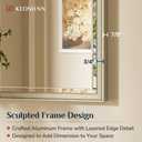 Keonjinn 55" x 30" Brushed Nickel Bathroom Mirrors for Over Sink, Aluminum