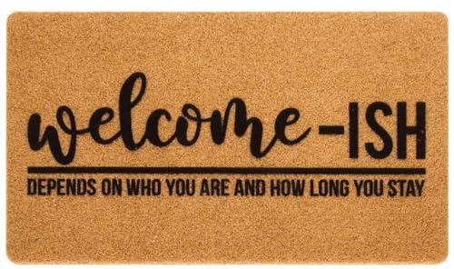 Funny Outdoor Non-Slip Coir-Doormats - 17"x30" Entrance Front-Door Mats Welcome Home Decor