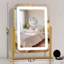 Vanity Mirror with Lights,13.1"16.7"LED Makeup Mirror,Lighted Makeup Mirror with Lights, Smart Touch Control Dimmable 3 Modes Light, Lighted Up Mirror for Makeup Desk, Bedroom, Dressing Room