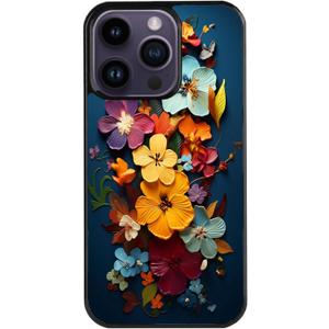 For iPhone 14 pro Case - Colourful Floral Designed Phone Cases - TPU Phone Cases - Drop Protection