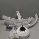 Ceiling Fans with Lights and Remote, 20'' Low Profile Flush Mount Ceiling Fan with 6 Speeds & 3 Color Temperature, 3000-6500K Dimmable Led Fandelier for Bedroom Livingroom, White