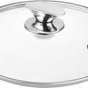Tempered Glass Lid for Replacement, Clear Cover for Pans and Pots, 8, 9.5, 10.5, 11, 12, 12.5 Inch Lids for Cookware Cooking, Frying Pans, Skillets, Dutch Oven, Sauce Pan (12.6 In)