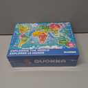 QUOKKA Giant Floor Puzzle for Kids Ages 4-6  2x3 Feet Extra-Thick 48 Pieces Toddler Puzzle Ages 3-5  World Map Educational Activity for Boys Girls  Premium Box with Sturdy Handle & Magnetic Closure