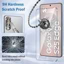 3 x 2+2 Pack for Samsung Galaxy S25 Edge Screen Protector with Camera Lens Protector,Full Coverage 9H Tempered Glass Film,HD Clear Scratch Resistant,Bubble-Free for Galaxy S25 Edge Screen Protector