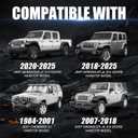 Roof Rack Mounting Brackets Compatible with Wrangler JL JK 2007-2024, Gladiator JT, Cherokee XJ 1984-2001