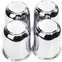 RTRHINOTUNING 3.19in Wheel Center Caps Trailer Push Through Center Caps for Rims, 4pcs 3.19" Hub 3.62" H Chrome Truck RV Hub Caps