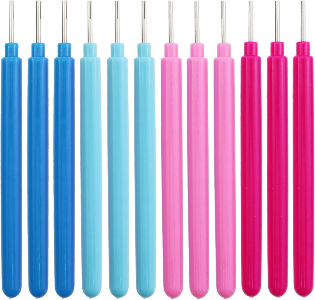 Caishun 12PCS Paper Quilting Tool 105mm Derivative Paper Roller Curling Pen Paper Drill Pen for DIY Crafts Rolled Paper Card Making Tool Paper Pen Instruction Greeting Card Making