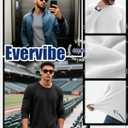 Evervibe 3 Pack Men's Big and Tall Long Sleeve Shirts, Waffle Crew Neck Thermal Underwear Tops Lightweight Casual Undershirts (Black, XXXL)