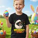 Boys Easter Shirts Kids Cotton Graphic Tees Casual T-Shirts 3-7 Years (05 Eggs)