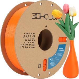 3DHoJor PLA High Speed Printer Filament 1.75mm 1kg Cardboard Spool (2.2lbs) Rapid PLA to 5X Faster Printing Filament PLA Dimensional Accuracy +/- 0.02 mm Fits for Most FDM 3D Printer -Orange