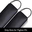 Door Draft Stopper with Removable Washable Cover, 70", Black | Weighted Gap Filler, Blocks Hot and Cold Air, All-Season Seal, Easy Install, Noise & Wind Blocker, Home Essentials