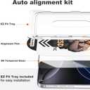 Compatible with iPhone 16 Pro Screen Protector with Auto-Alignment Install Kit [Full Edge Coverage] Shatterproof Tempered Glass Screen Protector for iPhone 16 Pro 6.1" [2 Pack]