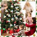 Syhood 12 Set 7.9 Inch Christmas Ball Ornaments on Wired Picks Shatterproof Xmas Pastel Ball Picks for Christmas Tree Vase Wreath Stairs Garland Decoration Supplies