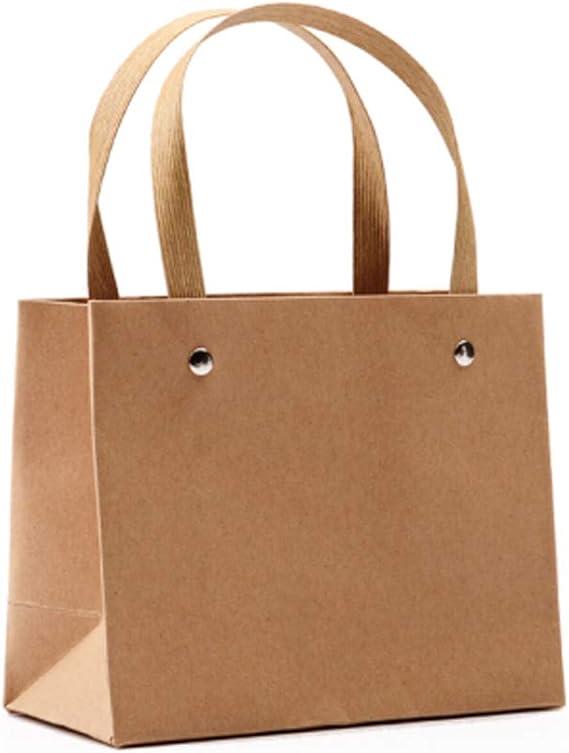 6PCS Paper Flower Bouquet Bags with Handle, Colored Bouquet Flower Wrapping Boxes for Mother's Day Wedding Birthday Anniversary Valentine Day,Color Brown