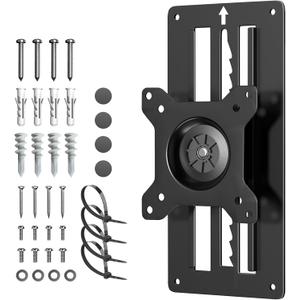 PUTORSEN Premium Height Adjustable Monitor Wall Mount up to 35 inch Ultrawide Screen, Low Profile VESA Wall Mount Monitor Holds up to 22 lbs, Full Motion Computer Monitor Mount, VESA 75/100, Black