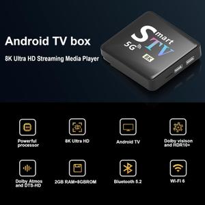 YFDSPSM Streaming Media Player Converts Regular TV to Smart TV 4K Resolution Builtin Android 14.0 OS QuadCore Processor WIFI6 Bluetooth Bluetooth Voice Remote 2GB+8GB Memory (M98K)