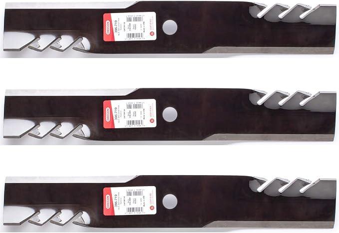 3PK Oregon 396-719 G6 Gator Blades for 54" John Deere M143520, M145516, M152726