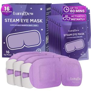 Steam Eye Mask, Self Heating Heated Eye Mask for Sleep, Warm Compress for Eyes, Moist Heat for Dry Eye Relief, Stye Eye Treatment, Spa, Travel Essentials, Mothers Day Gifts, Unscented 16 Pack