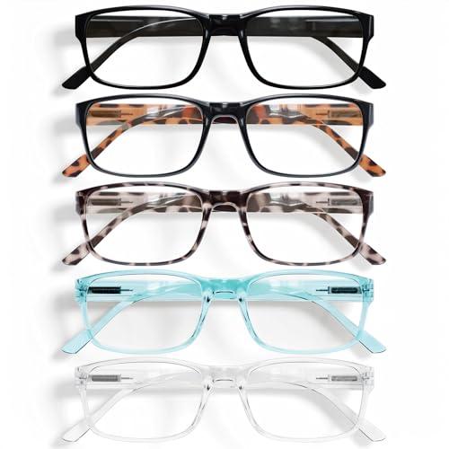 Gaoye Professional Reading Glasses for All Day - Computer Readers with Blue Light Protection - Value Pack +1.0