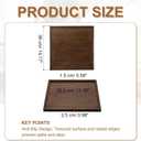 Wooden Serving Tray Square Wood Serving Tray Decorative Platter, 14.2x14.2 Inch Fit for Home Decor Kitchen Coffee Table Candle Holder, (Brown)
