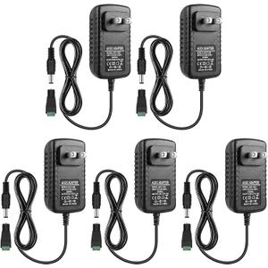 inShareplus DC 12V Power Supply, 5 Pack 12 Voltage 2A 24W LED Wall Power Supplies Adapter, AC 110V to 12 Volt Power Supply for LED Strip Light with 5.5/2.1mm DC Female Barrel Connector