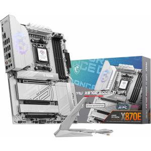 MSI MPG X870E Edge TI WiFi Motherboard, ATX - Supports AMD Ryzen 9000/8000 / 7000 Processors, AM5-80A SPS VRM, DDR5 Memory Boost 8400+MT/s (OC), PCIe 5.0 x16, M.2 Gen5, Wi-Fi 7, 5G LAN
