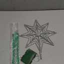 hogardeck Christmas Tree Topper, Glittered Silver 8-Pointed Star Tree Topper for Christmas Treetop, 20 LED Timer Sparkling Tree Toppers for Christmas Tree Decorations