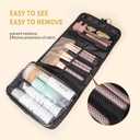 SIXPLUS Hanging Travel Toiletry Bag For Women Portable Toiletry Bag Waterproof Makeup Bag Organizer Cosmetic Case Full Sized Toiletries, Large-Blck