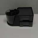 Marbrasse Desk Organizer with 2 Drawer, 360Rotating Pen Holder, Desk Organizers and Accessories with 6 Slots Pencil Holder + 2 Drawer, Art Supply Storage Box Caddy for Office (Black)