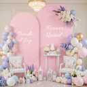 Pink Blue Arch Backdrop Cover Set of 2 Gender Reveal Arch Covers Stretchy Backdrop 7.2 and 6ft Spandex Balloon Arch Stand Covers for Baby Shower Boy or Girl Birthday Party Banquet Photo Background