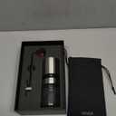 VEVOK CHEF Manual Coffee Grinder Stainless Steel Burr Grinder 6 External Adjustable Setting Vintage Hand Coffee Grinder Portable Hand Crank Conical Coffee Bean Grinder Mill for Home,Camping (Silver)