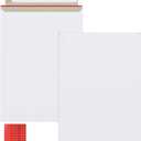25 Pack 13x18 inch Large Rigid Mailer Self Seal Photo Document Mailers, Stay Flat White Cardboard Envelopes White Photography Mailers for CD, Photos, Document