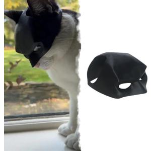 Cat Bat Mask Halloween Costumes Accessories for Cats, Cat Bat Cosplay Apparel (Medium, Black Bat)
