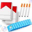 Bubble Cigarette Blower Toy, 2 Pack Bubble Stress Relief Toy Mini Bubble Blower Bubble Sticks Relaxation Birthday Party Gift for Men Women
