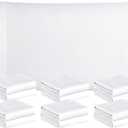 FreshCulture White Pillowcases Queen Size 12 Pack - Bulk Pillowcase Set - Envelope Closure - Soft Brushed Microfiber Fabric - 20x30 Inches Pillow Case Set of 12 for Home, Hotels, Schools